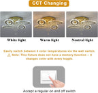 Modern Crystal Chandelier LED 3-Oval Flush Mount Ceiling