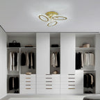 Modern Crystal Chandelier LED 3-Oval Flush Mount Ceiling