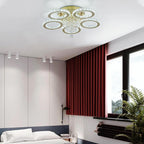 Modern Crystal Chandelier LED 3-Oval Flush Mount Ceiling