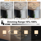 Modern LED Crystal Chandelier 5 Circle Rings Pendant
