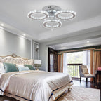 Modern LED Crystal Chandelier 5 Circle Rings Pendant