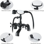 Victorian Bath Taps with Shower Traditional 1 4