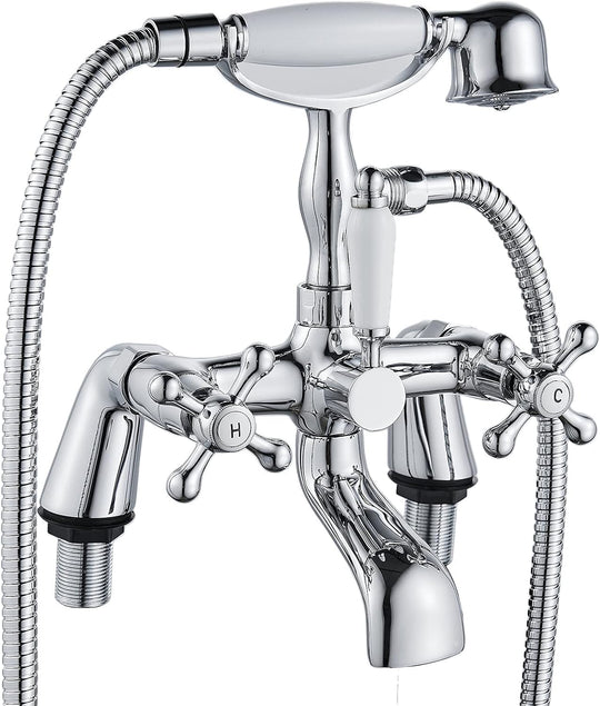 Victorian Bath Taps with Shower Traditional 1 4