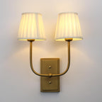 Vintage 2-Lights Wall Light Sconces with Funnel Pleated