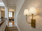 Vintage 2-Lights Wall Light Sconces with Funnel Pleated