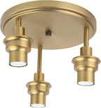 Vintage 3 Way Ceiling Lights Industrial Glass Pendant