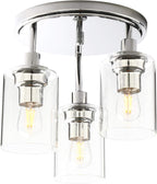 Vintage 3 Way Ceiling Lights Industrial Glass Pendant