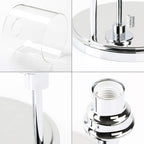 Vintage 3 Way Ceiling Lights Industrial Glass Pendant