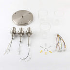Vintage 3 Way Ceiling Lights Industrial Glass Pendant
