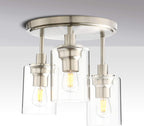 Vintage 3 Way Ceiling Lights Industrial Glass Pendant