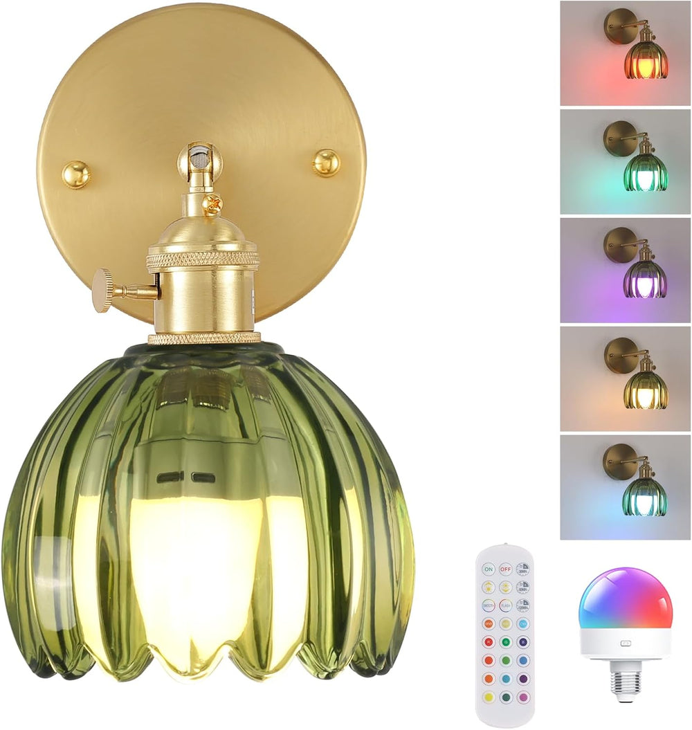 Vintage Battery Operated Wall Sconce Rechargeable Lamp
