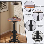 Vintage Bistro Table Height Adjustable 38.6-44.4inch Industrial
