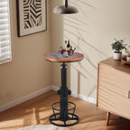 Vintage Bistro Table Height Adjustable 38.6-44.4inch Industrial