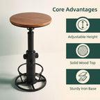 Vintage Bistro Table Height Adjustable 38.6-44.4inch Industrial