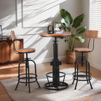 Vintage Bistro Table Height Adjustable 38.6-44.4inch Industrial