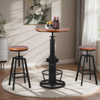 Vintage Bistro Table Height Adjustable 38.6-44.4inch Industrial