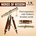 Vintage Brass Nickle Telescope on Tripod Stand Chrome
