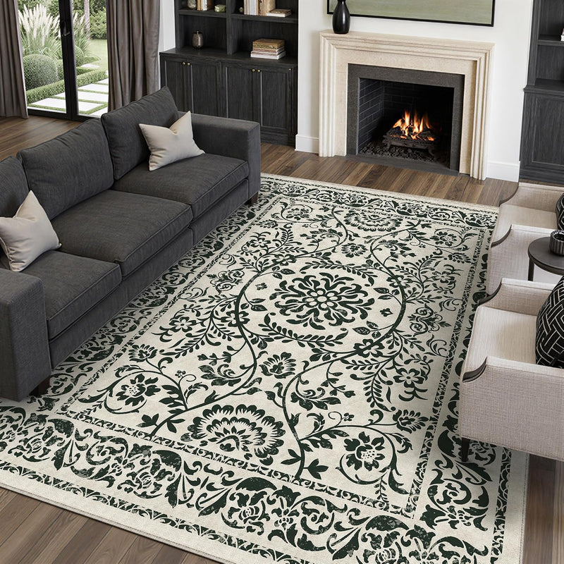 Vintage Rugs Living Room Rug Washable Carpet