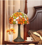 Vintage Dragonfly Tiffany Style Stained Glass End Table
