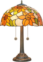 Vintage Dragonfly Tiffany Style Stained Glass End Table