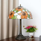 Vintage Dragonfly Tiffany Style Stained Glass End Table