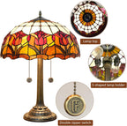 Vintage Dragonfly Tiffany Style Stained Glass End Table