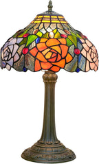 Vintage Dragonfly Tiffany Style Stained Glass End Table