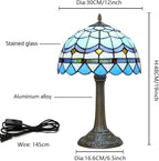 Vintage Dragonfly Tiffany Style Stained Glass End Table