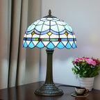 Vintage Dragonfly Tiffany Style Stained Glass End Table