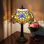Vintage Dragonfly Tiffany Style Stained Glass End Table