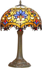 Vintage Dragonfly Tiffany Style Stained Glass End Table
