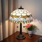 Vintage Dragonfly Tiffany Style Stained Glass End Table