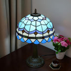 Vintage Dragonfly Tiffany Style Stained Glass End Table