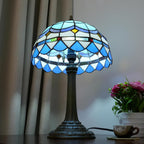 Vintage Dragonfly Tiffany Style Stained Glass End Table