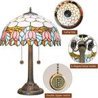 Vintage Dragonfly Tiffany Style Stained Glass End Table