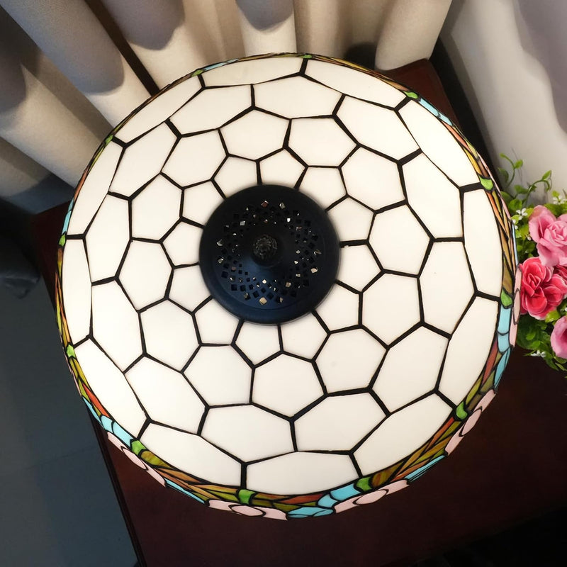 Vintage Dragonfly Tiffany Style Stained Glass End Table