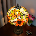 Vintage Dragonfly Tiffany Style Stained Glass End Table