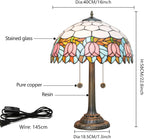 Vintage Dragonfly Tiffany Style Stained Glass End Table