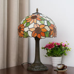Vintage Dragonfly Tiffany Style Stained Glass End Table