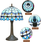 Vintage Dragonfly Tiffany Style Stained Glass End Table