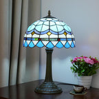 Vintage Dragonfly Tiffany Style Stained Glass End Table