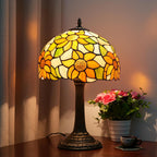 Vintage Dragonfly Tiffany Style Stained Glass End Table