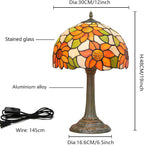 Vintage Dragonfly Tiffany Style Stained Glass End Table