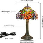 Vintage Dragonfly Tiffany Style Stained Glass End Table