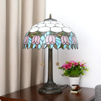 Vintage Dragonfly Tiffany Style Stained Glass End Table