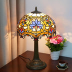 Vintage Dragonfly Tiffany Style Stained Glass End Table