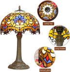 Vintage Dragonfly Tiffany Style Stained Glass End Table