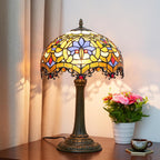 Vintage Dragonfly Tiffany Style Stained Glass End Table