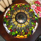 Vintage Dragonfly Tiffany Style Stained Glass End Table
