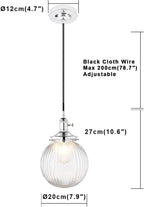 Vintage Edison Switch Pendant Light Fiting with Ribbed